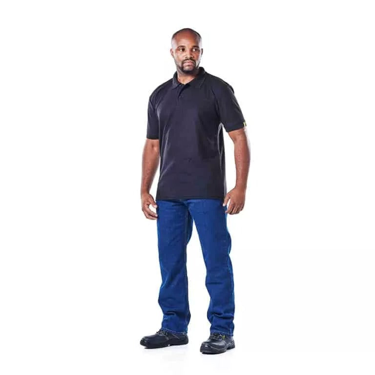 Dromex Pique Knit Golf Shirt Black