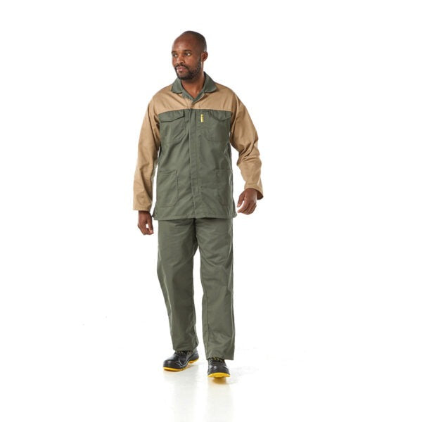 Dromex 65/35 Polycotton Two Tone Conti Jacket Olive + Khaki