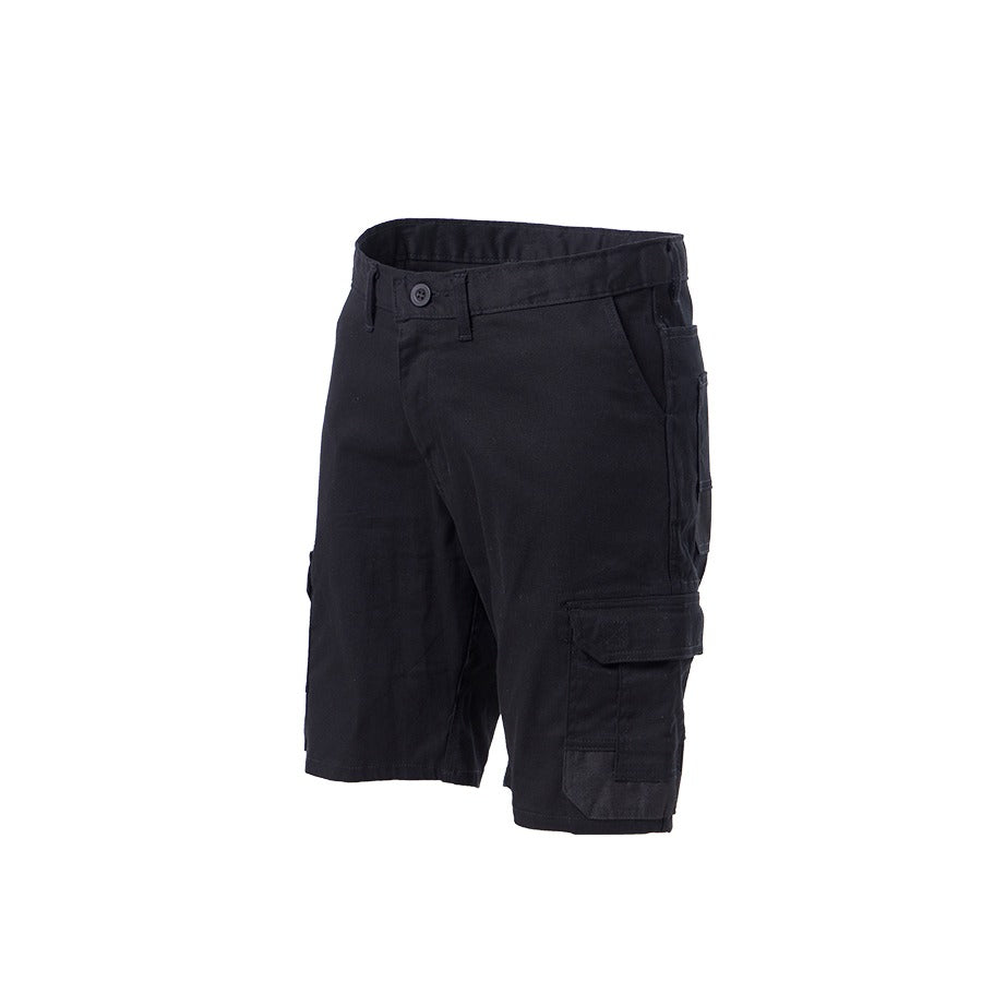 Dromex Cotton Stretch Technical Cargo Shorts Black