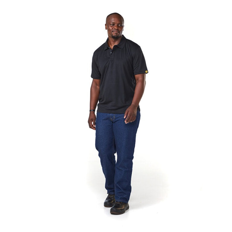 Dromex 100% Polyester Premium Quick Dry Golf Shirt Black