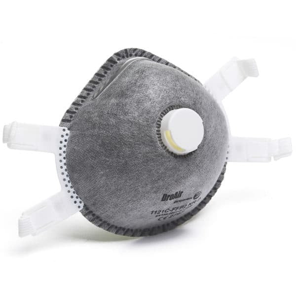 Dromex Dust Mask FFP2 Valve Active Carbon Adjustable Cont Seal 1121C (5)