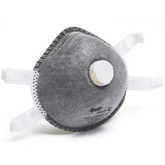 Dromex Dust Mask FFP2 Valve Active Carbon Adjustable Cont Seal 1121C (5)