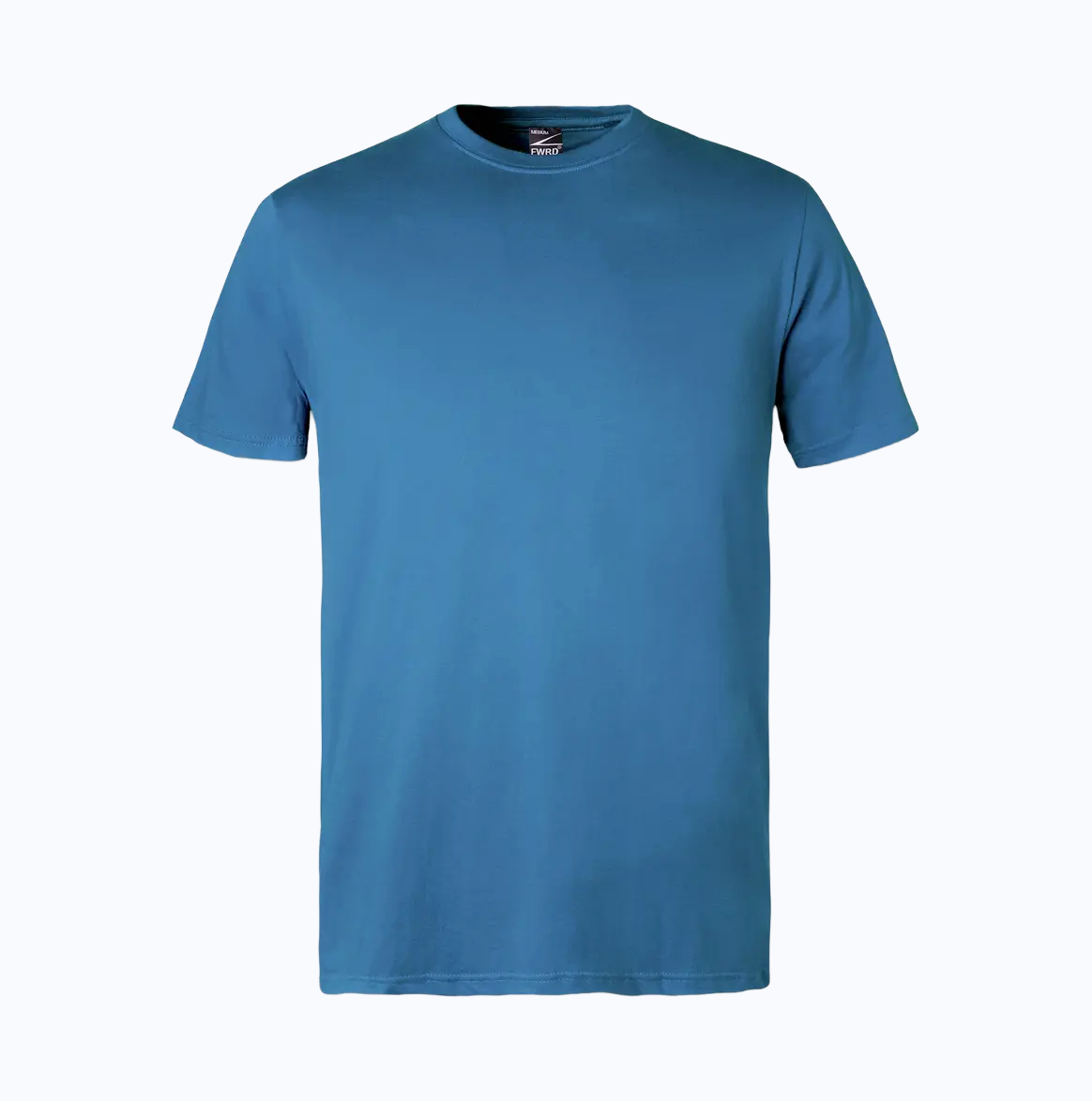 Blue t-shirt on a white background