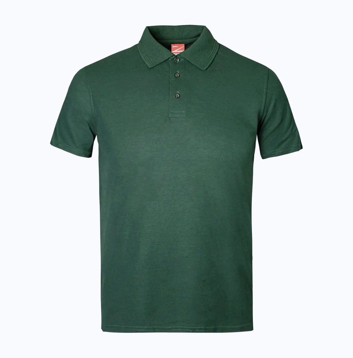 Green polo shirt on a white background