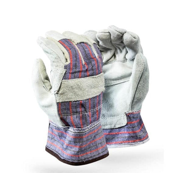 Pair of gloves with plaid pattern on a white background