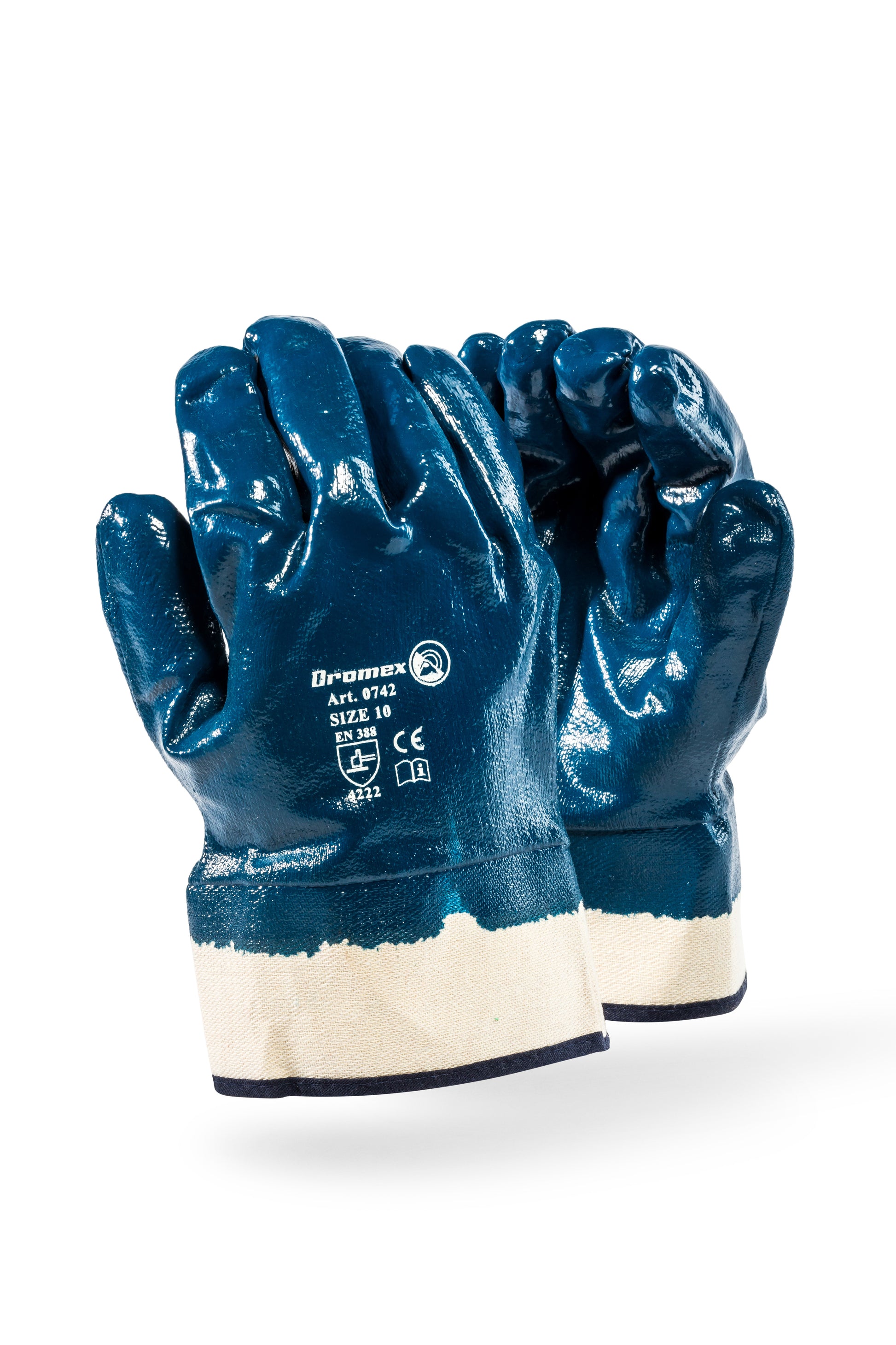 Dromex Glove Blue Open Cuff Nitrile 0742/10