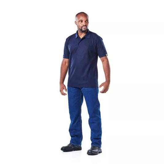 Dromex Pique Knit Golf Shirt Navy