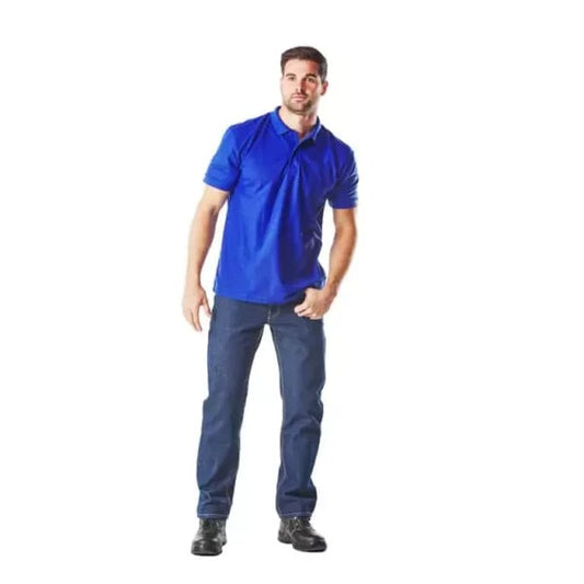 Dromex Pique Knit Golf Shirt Royal Blue