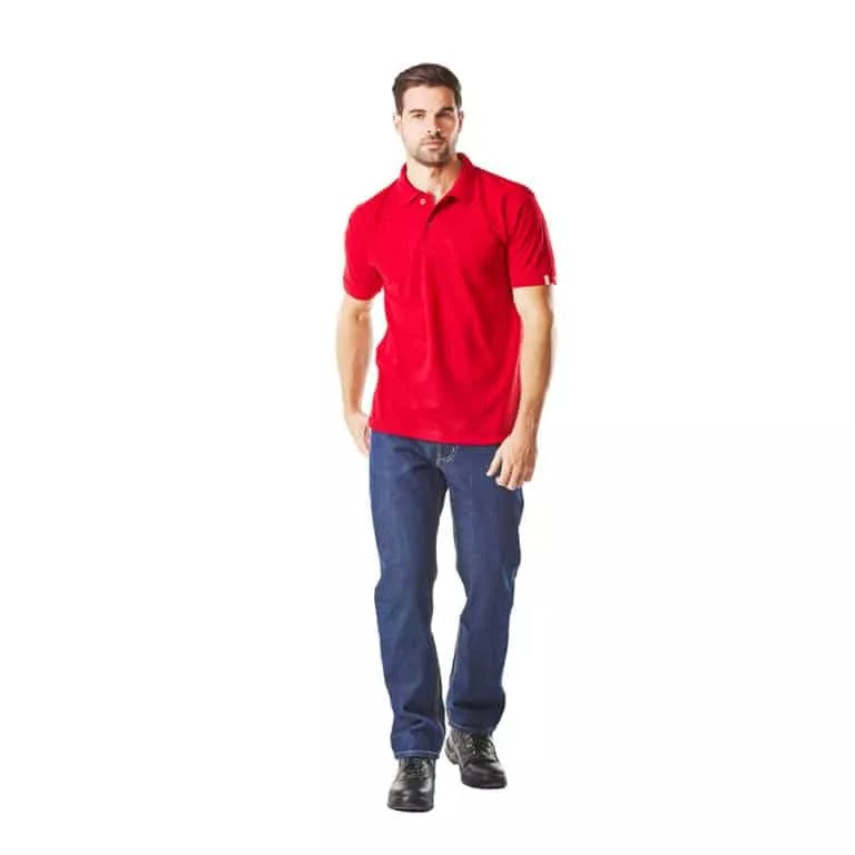 Dromex Pique Knit Golf Shirt Red