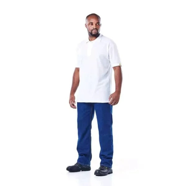 Dromex Pique Knit Golf Shirt White