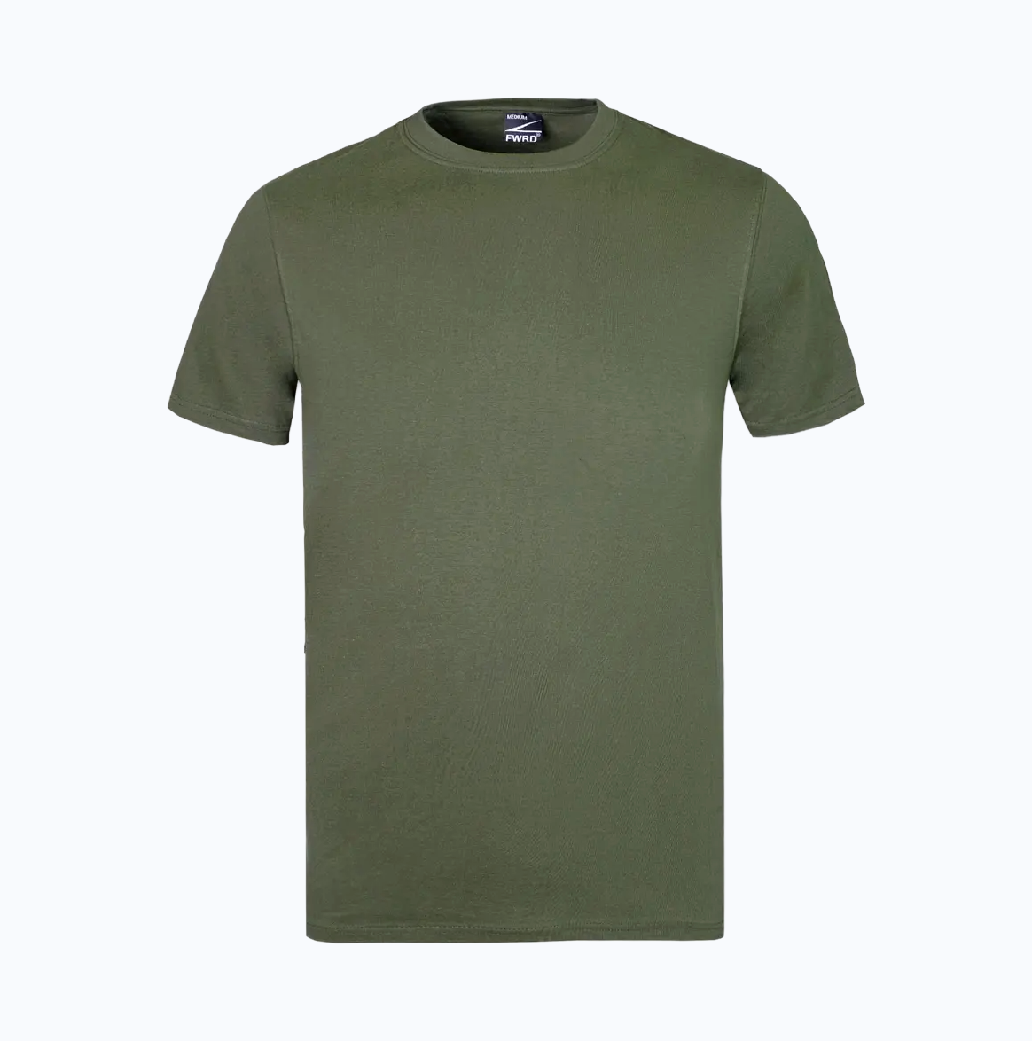 Green t-shirt on a white background