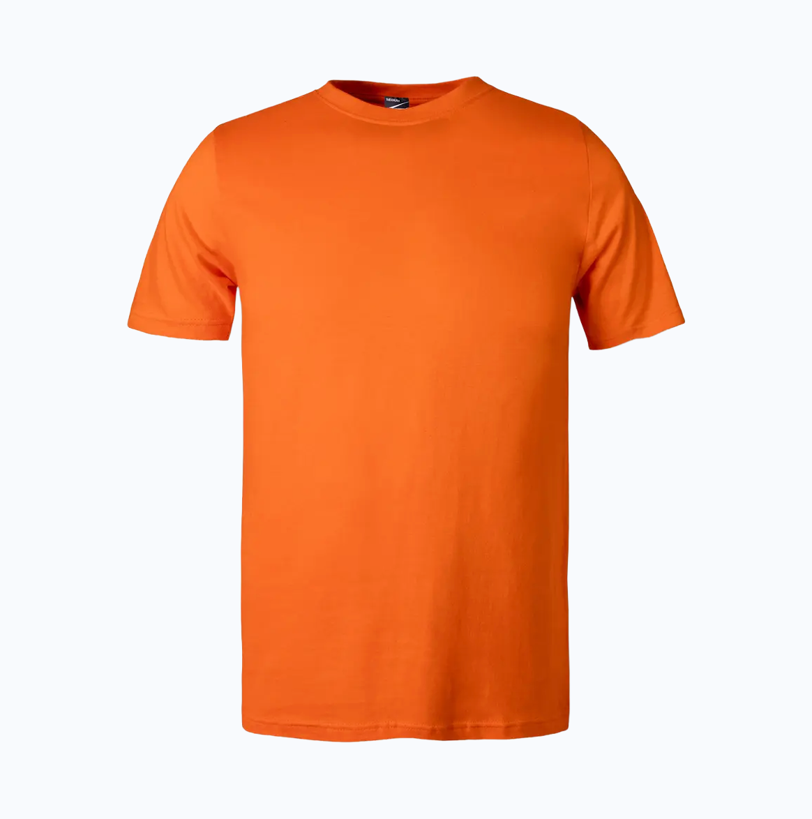 Orange t-shirt on a white background