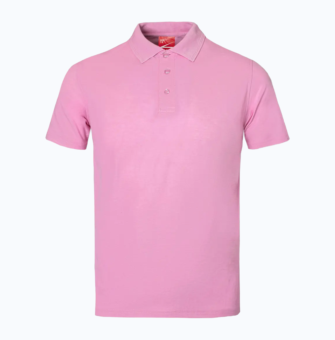 Pink polo shirt on a white background