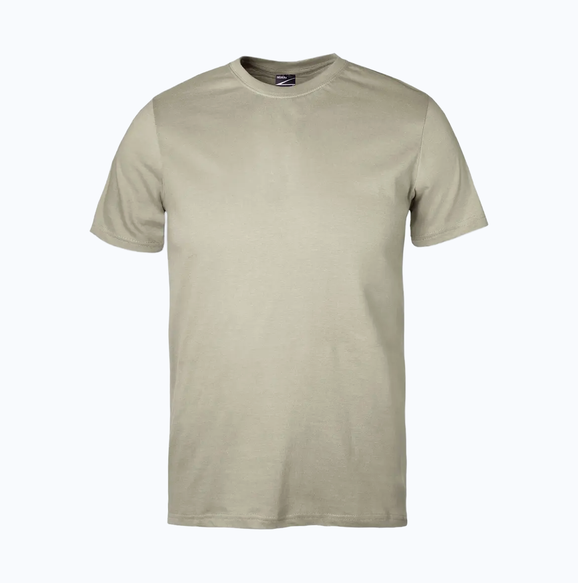 Beige t-shirt on a white background