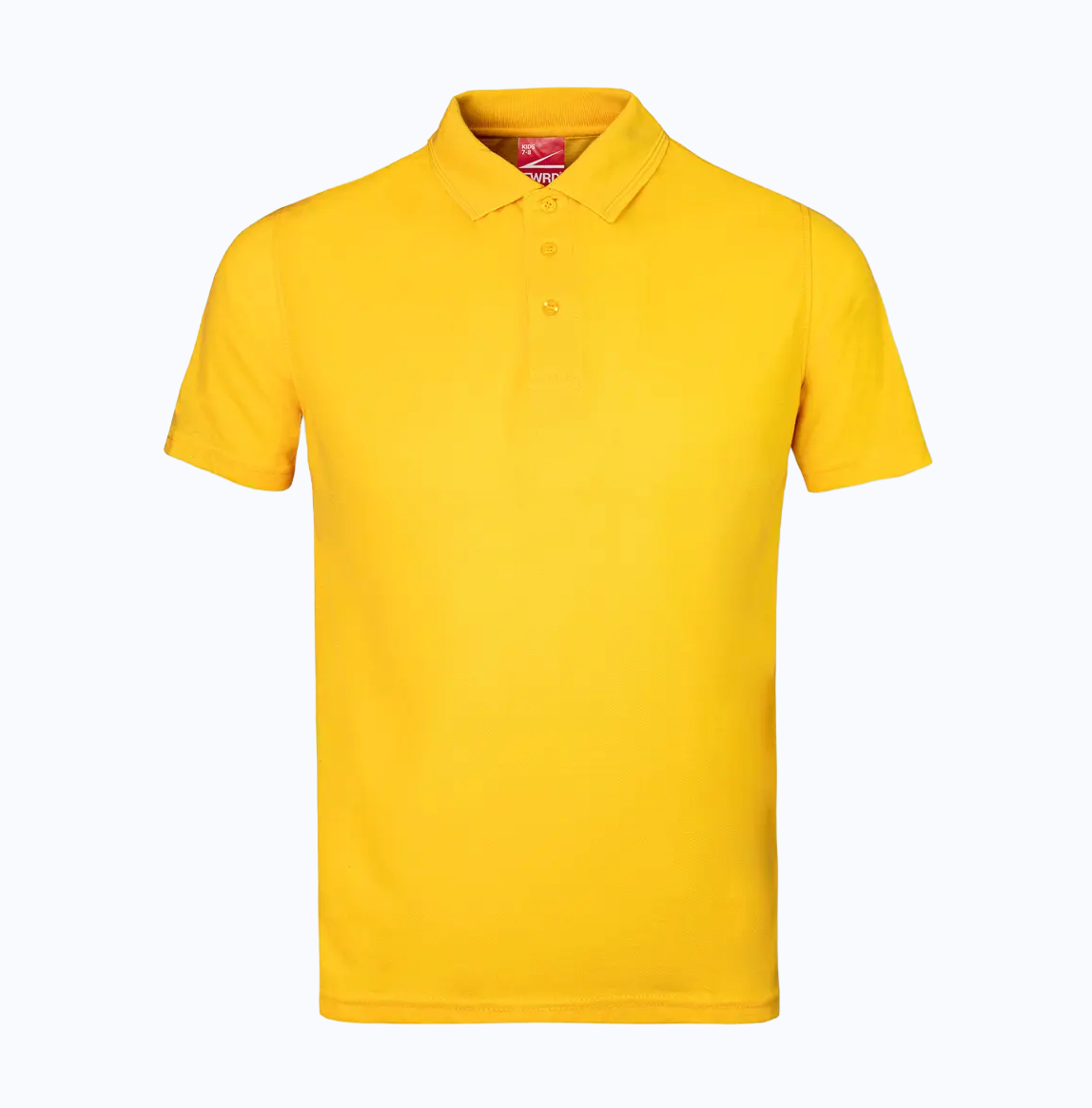 Yellow polo shirt on a white background