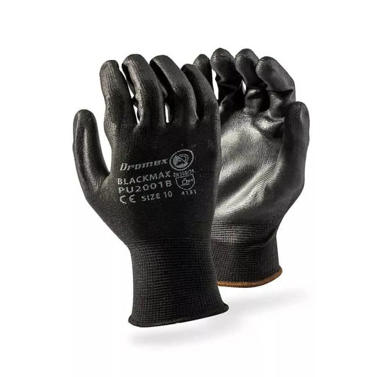 Dromex Glove Black Max PU Palm Coated PU2001B