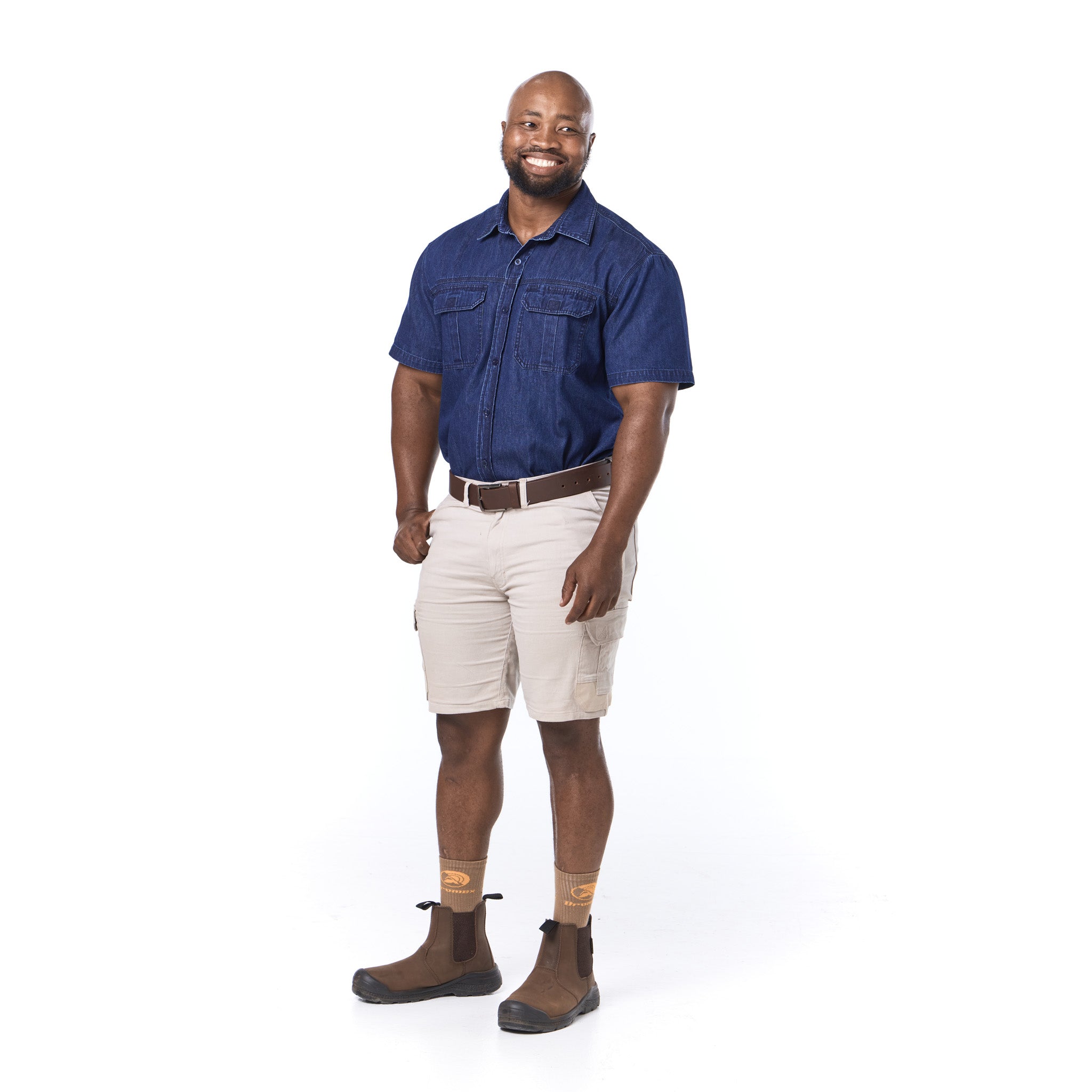 Dromex Cotton Stretch Technical Cargo Shorts Stone