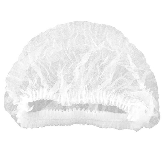 Mop Cap White 18" Single Stitch Elastic (100)