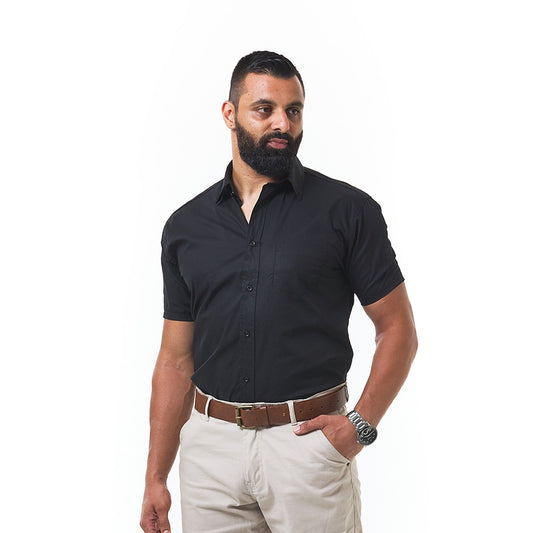 Dromex Formal Shirt Short Sleeve Black
