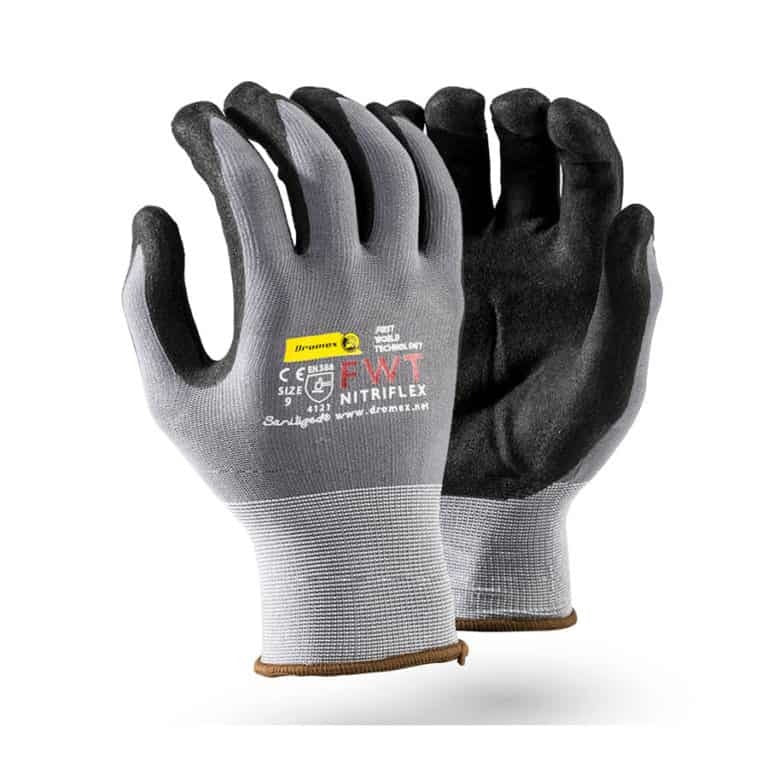 Dromex Glove Nitriflex Palm Coated Half Dip