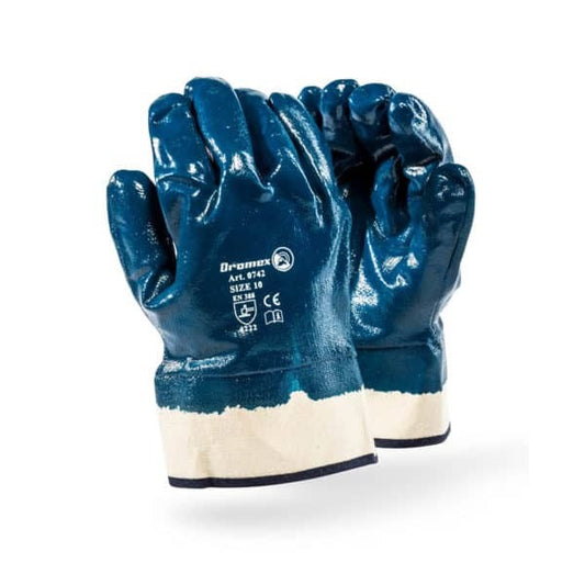 Dromex Glove Blue Knit Wrist Nitrile 0722/10