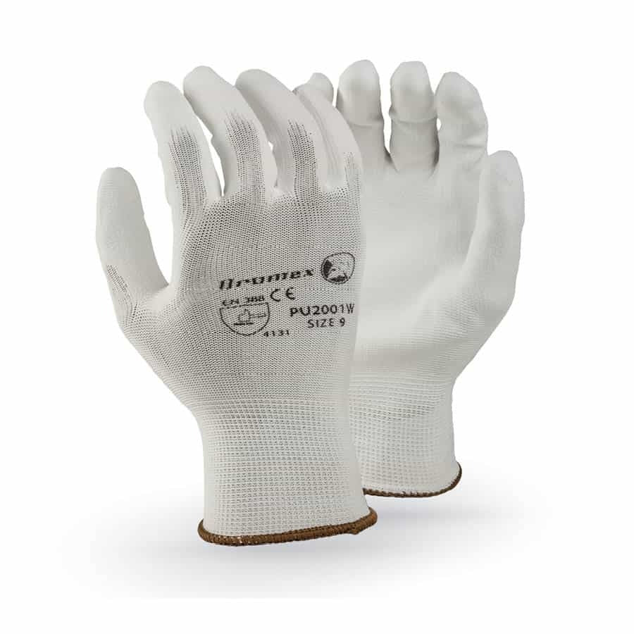 Dromex Glove White PU Palm Coated PU2001