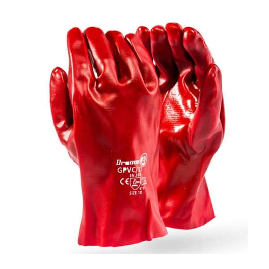 Dromex Glove PVC Red Std Duty GPVC/27