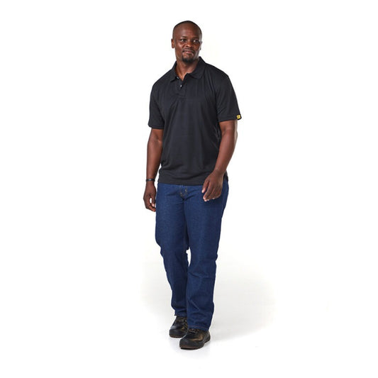 Dromex 100% Polyester Premium Quick Dry Golf Shirt Black