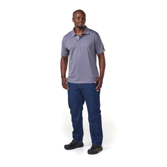 Dromex 100% Polyester Premium Quick Dry Golf Shirt Grey Melange