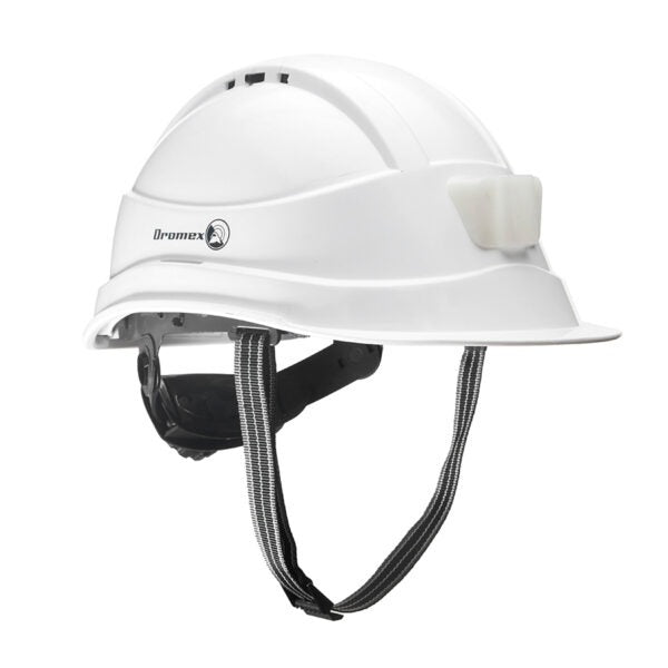 Dromex Hard Hat With Cap Lamp Bracket White