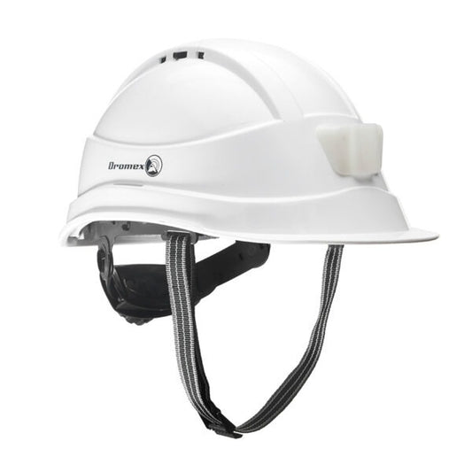 Dromex Hard Hat With Cap Lamp Bracket White