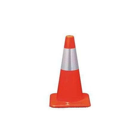 Road Cone Flexi Dayglo Reflective Orange 450mm