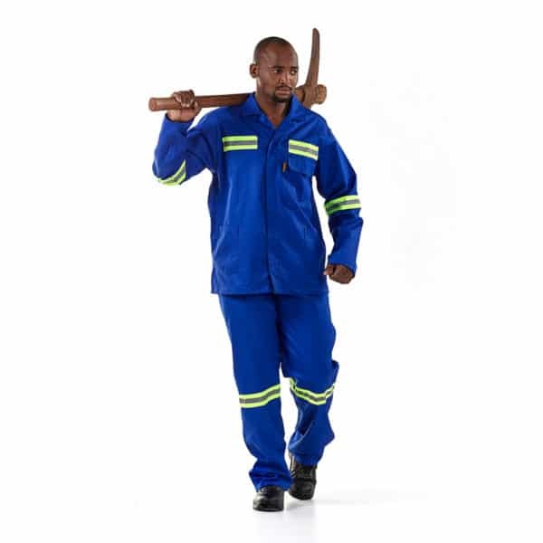 Dromex J54 100% Cotton Anglo Reflective Royal Blue Jacket