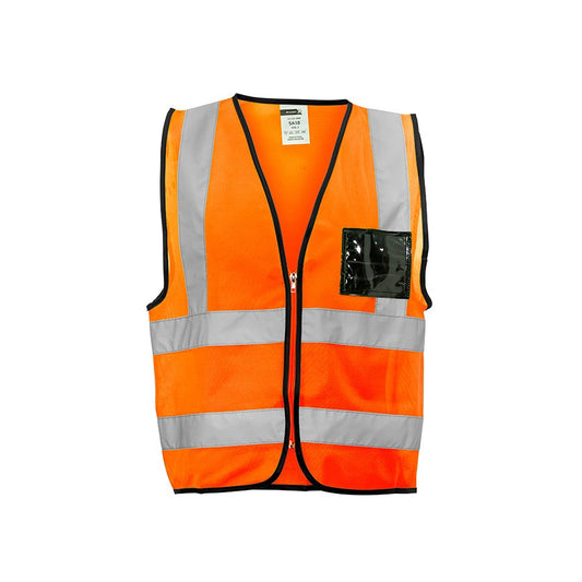 Dromex Orange Reflective Vest ID Pocket & Zip SA10