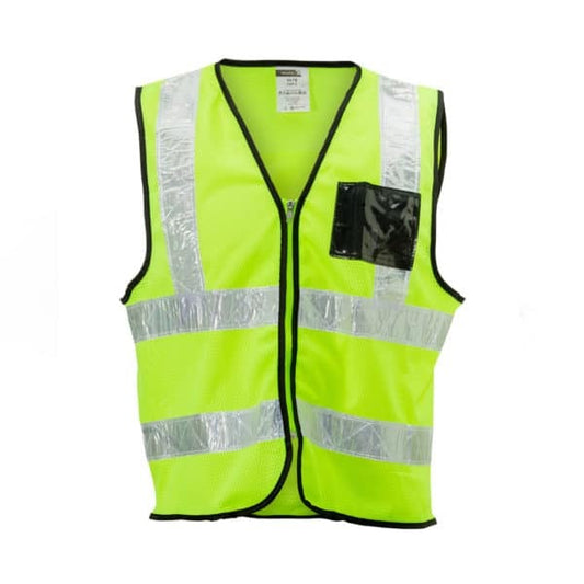 Dromex Reflective Vest Mesh White PVC Tape SA7B2