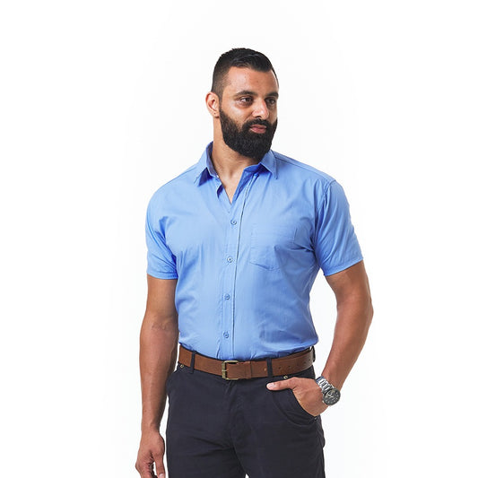 Dromex Formal Shirt Short Sleeve Sky Blue