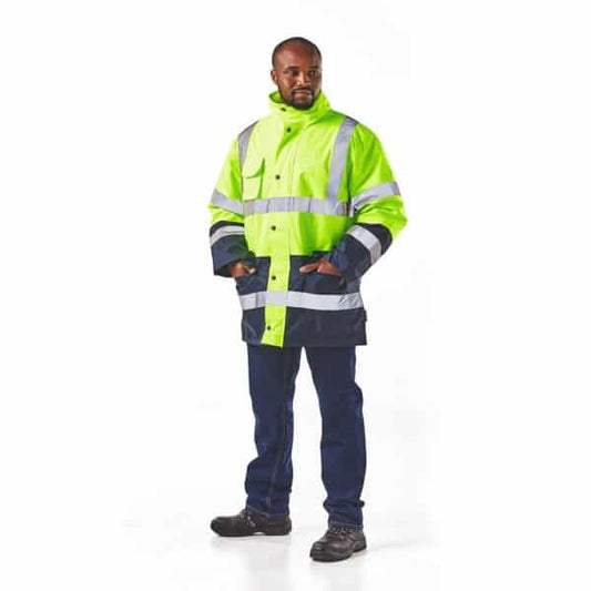 Dromex Wetpro Jacket 2Tone Hi Viz Lime/Navy